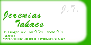 jeremias takacs business card